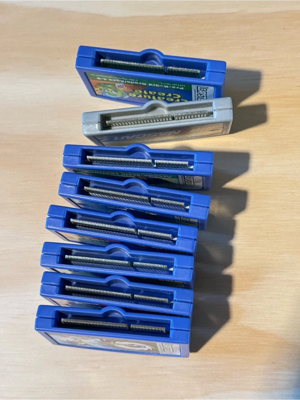 Leapfrog Leapster Lot of 8 Cartridges Sonic Disney NASCAR Tested Good Read Info!